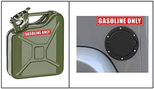 Надворешно/затворено 6,25 x 1,25 - Само бензин - Забелешка за знак за знак на налепница за винил етикета Деклара за резервоарот за возило на гориво може да се вози со авто