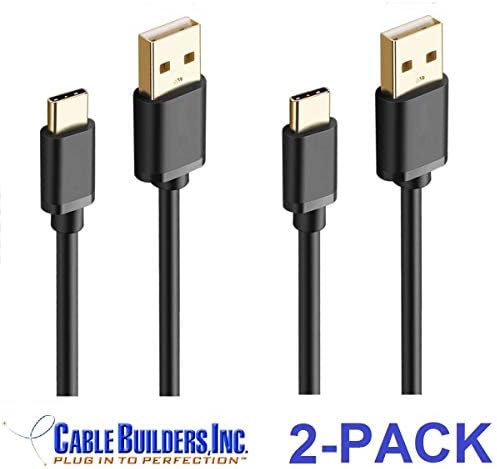 КАБЕЛСКИ Градители USB C Кабел, 2 ПАКЕТ Сертифициран USB 2.0 Тип C За Тип А, Кабел За Брзо Полнење 5V/3A, Златни Конектори, За Галаксија,