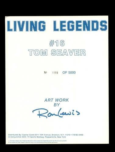 Том Seaver PSA DNA COA потпиша 8x10 Photo Lewis Litho Autograph - Автограмирани фотографии од MLB