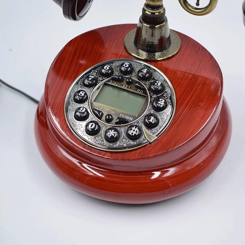 ZYKBB Антички жици на фиксна смола Фиксна дигитална ретро Телефонско копче бирање гроздобер декоративни телефони за домашно семејство