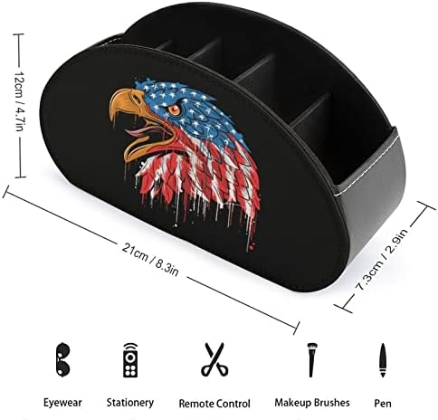 Орег независност САД знаме далечински управувач кутија за складирање PU повеќефункционални ТВ далечински управувачи на организатор