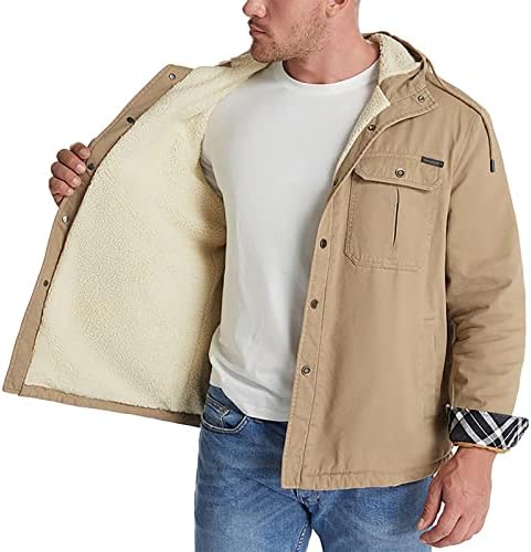 ADSSDQ MENS DOWN јакна, трендовски палти за одмор Менс со долг ракав зима плус големина одговара на ветерно -јакна zipfront solid16