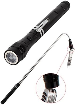 Wiroj BluesunShine Portable 3 x LED телескопски флексибилен екстензибилен LED светилки за лапки факели магнетна глава подигнување