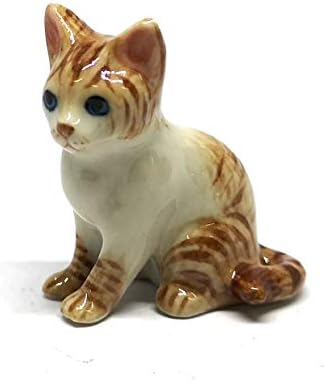 Зоокрафт керамичка сијамска мачка фигура кафеава рака насликана порцеланска минијатурна колекција