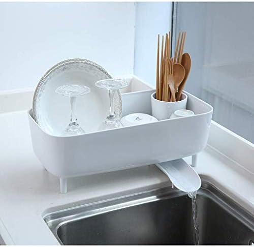 Jahh бела кујна решетка за одвод ， Организатор за прибор за садови за големина 39,5 x 20 x 14,5 см