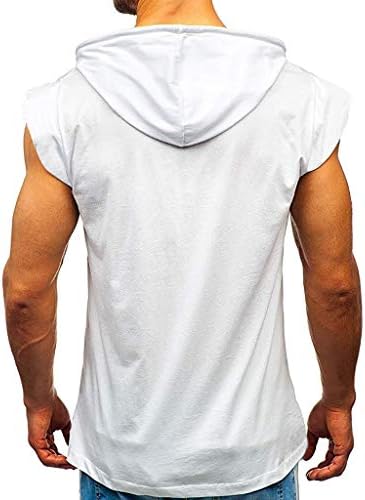 Beuu Men Fitness Muscle Cold Coldever Tee Tee Tops Hoodeded Bodybuilding Tight-сушење врвови летни обични маици