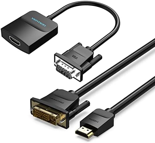 Вентие HDMI до DVI кабел и VGA до HDMI адаптер