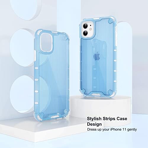 Улак компатибилен со случајот iPhone 11, хибриден транспарентен шарен дизајн шок-изобилен заштитен телефонски случај за жени девојки, тенок на