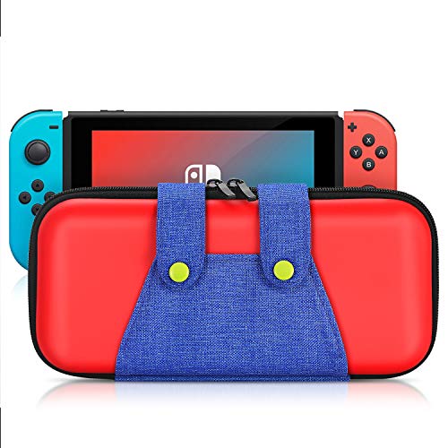 TNP Travel Case for Nintendo Switch Mario Theme Protable Travel Carry Hard Shell Eva Material Pourch Travel Deluxe Cover со лента за рачка
