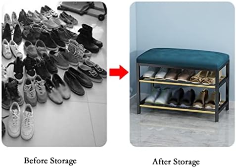 Домаќинска решетка за чевли за чевли, клупа за влез на чевли, метална клупа за решетки за чевли, организатор со 2 нивоа организатор