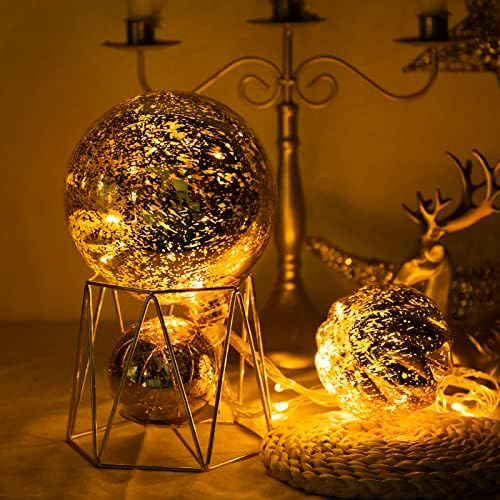 Екстра голема висечка распрскувачка топка од дрво чисти Божиќни топка украси 3.14 инчи, декоративна топка од жива со куки за украси на
