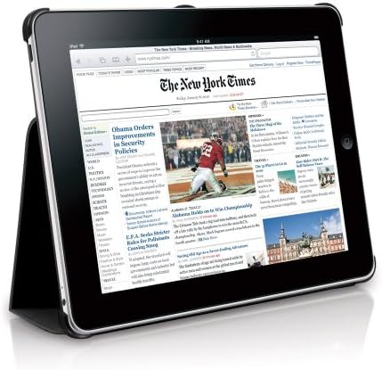 Макали Книга Стенд заштитен микрофибер случај и застанете за iPad - црна