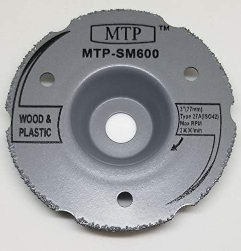 MTP BRAND SM600 за Saw Max 3 Дрво пластичен сегмент карбид кружен рото -зип чаша купола купола во форма