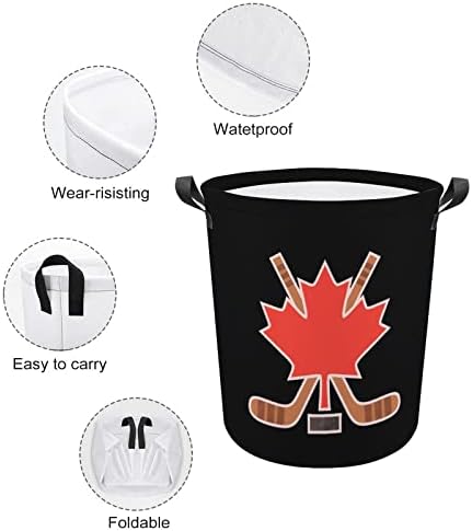 Канада за хокеј на хокеј за хокеј, водоотпорна торба за складирање на корпи за складирање со рачка 16,5 x 16,5 x 17
