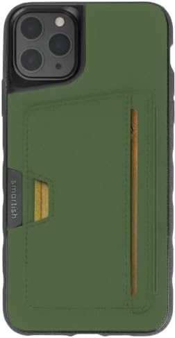 Паметен - Армиски Зелен-iPhone 12 / iPhone 12 Pro Паричник Случај-Паричник Убиец Том 1 [Тенок + Заштитен] Држач За Кредитна Картичка-Одговара