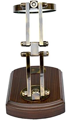 Кристално-занаетчиски гроздобер стил 3inch табела Врвот на стаклото прилагодливо лупа на дрвена стенд-столб Магинфијер