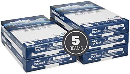 Boise Polaris Premium повеќенаменска хартија за копирање | 11 x 17 Леџер | 97 светло бело, 20 lb. | 5 Ream Carton