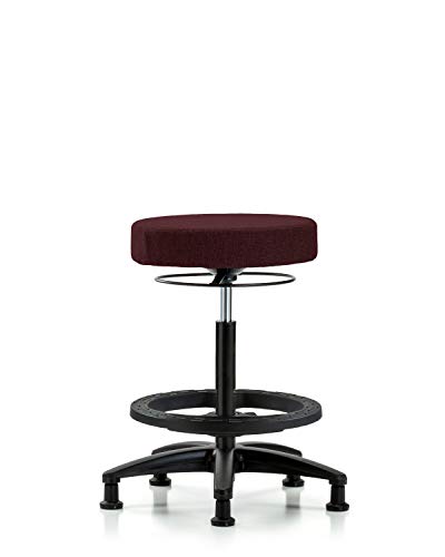 Labtech Седење LT41976 Столче со висока клупа, ткаенина, најлонска база - црно нозе прстен, лизгање, морнарица