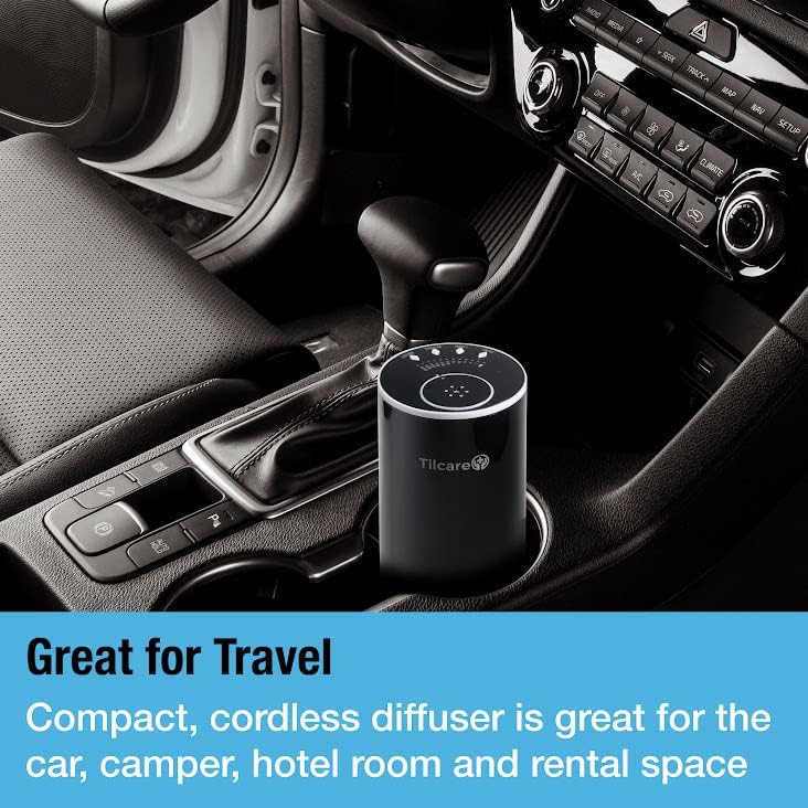 Безводен нано дифузер за есенцијално масло за ароматерапија - дифузер за мирис на арома за освежувач на простории и автомобили што