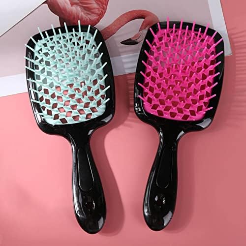 FLSFJP 1 парчиња ширина за заби на заби чешли жени жени скалпот масажа чешел четка за коса, шулејќи се до домашен салон d i y алатка за фризури
