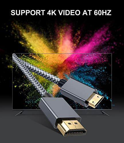 Elebase MINI HDMI До HDMI Кабел 10 FT, 4K 60Hz Мини HDMI Кабел Компатибилен ЗА DSLR Камера, Камера, Графичка Видео Картичка, Лаптоп, Pico