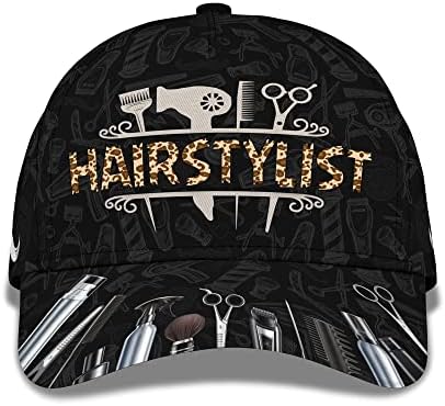 Добавувач на алатки за стилисти за коса чешел за ножици со леопард шема 3Д печатење капа капа за капа за фустани за коса бербер