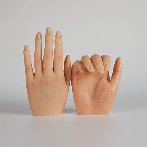 Рака на ноктите вежбаат силиконски женски манекен со големина на живот, како скица за нокти, вежбање накит прстен нараквица за часовници