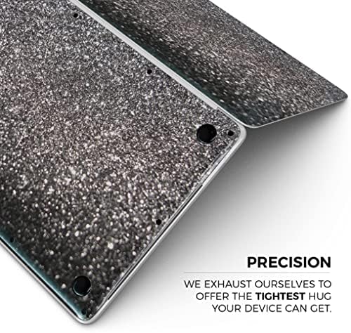 Дизајн Скинц црна дефокусирана искра со целосна каросерија отпорна на гребење отпорна на декорална кожа-комплет компатибилен со MacBook