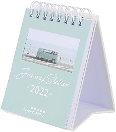 ToyVian Office Decor Decor Calendar 2021-2022, Standing Flip 2022 Desktop Calendar, септември 2021-2022, премиум хартија, преносен