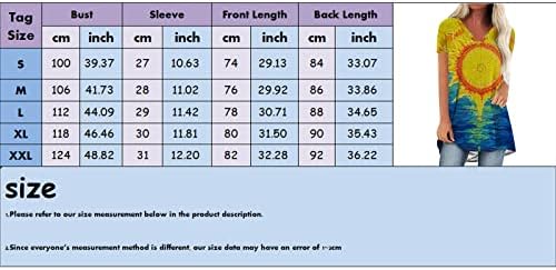 Кошули За Носење Со Хеланки Маргаритки Со Долг/Краток Ракав Графички Пуловери Со В-Врат Смешни Слатки Кошули Со Туника За Жени