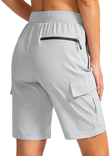 Sunените на Suntfeel Women'sенски 9 “пешачки шорцеви со 5 џебови Брзо сув летен атлетски голф Бермуда долги шорцеви за жени обични