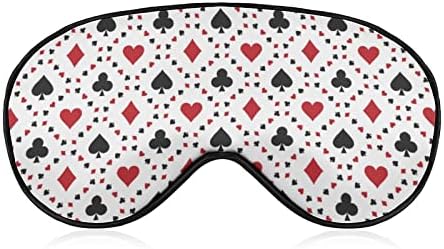 Покер картички меки маски за очи со прилагодлива лента лесна удобна слепило за спиење