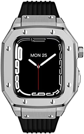 BCMCBV за apple watch band серија 5 42mm Легура Часовник Случај 45mm 44mm Метална Рамка Модификација Мод Комплет Додатоци за Iwatch Серија 7 6