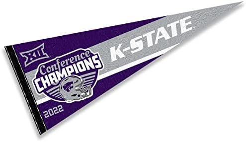 Канзас Државен Wildcats 2022 Биг 12 фудбалски шампиони знаме на знамето