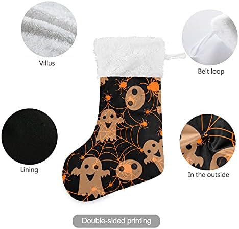 Божиќни чорапи Xigua, Ноќта на вештерките Симпатични Божиќни чорапи камин виси чорапи 17,7 За семејни забави XMA украси - 1pack