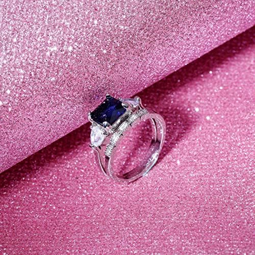 2023 Нов ринг накит за жени накит камен сина ангажирана циркон тркалезна мода светли прстени акрилни смола прстени