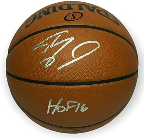 Шекил О'Нил потпиша автентична Спалдинг НБА игра кошарка „HOF 16“ PSA - Автограмирани кошарка