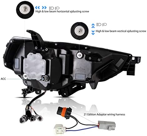VLAND LED Фарови Погодни За Toyota 4Runner 2014-2023 Со Стартување Анимација, Проектор/Килибар