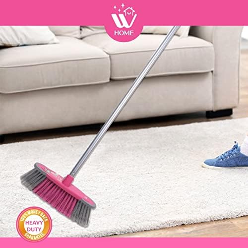 Замена на главата за домашна метла за WBM, тешка внатрешна и чистење на чистење на подот на отворено, 1 броење