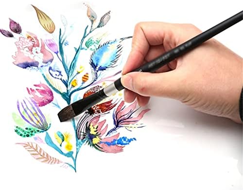 Trexd коса рамна акварелна боја четка за четки за уметност за сликање за професионален акваче гуаче акрилен цртеж