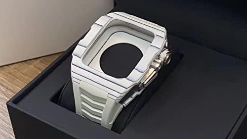 КОМПЛЕТ За Модификација На Часовници ОД ЈАГЛЕРОДНИ Влакна AEMALL за Apple Watch 7 45mm Куќиште Од Јаглеродни Влакна, за 6 SE