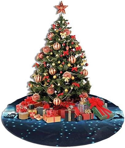 Msguide 48 Елка Здолниште, Божиќ Празник Сина Дедо мраз И Санки Шема Големи Дрво Мат База Покритие За Божиќ Празнична Забава