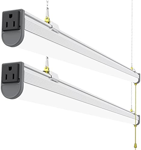 NGT Linkable LED Shop Lights, 60W комунални продавници за комунални услуги [500W еквивалент], 3,6ft 5000k Shop Light For Garage Workage, LED