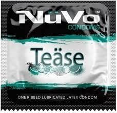 Nuvo задева пакет со ребрести кондоми со елегантен кутија за џеб од месинг, подмачкани латекс-кондоми-24 брои