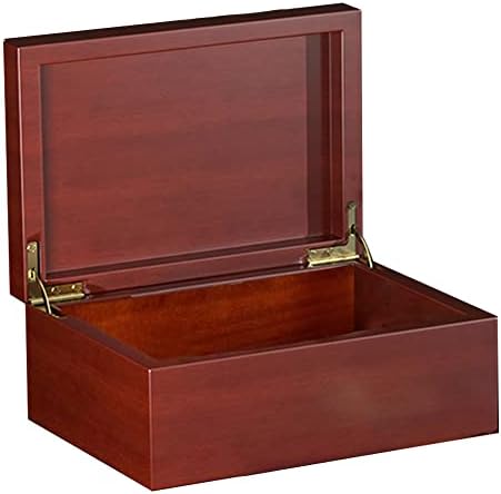 Дрвена Кутија за Складирање Со Капак Со Шарки, Големи Украсни Кутии За Спомен На Дрво Со Капак Од Кедар за Накит, Богатство, Подарок, Играчки,