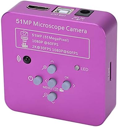 USB Микроскопска Камера, 60FPS 51MP 300x LENS АЛУМИНИУМСКА Легура USB Микроскоп, 1.335 qmx1. 335wm PX Големина и 1/2, 3 Во Оптички Формат, За Пхб Заварување