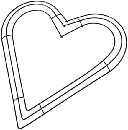 Eioflia срцева жица рамка за венци срцев метален венец 12 инчи метални цветни венци рамки рамки во форма на срцев венец на вineубените