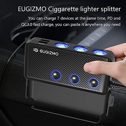 Адаптер за полесен цигари, тип-C 20W USB C полнач и брзо полнење 3,0 CAR CIRETTER LIGHTER SPLITTER 200W High Power 12V/24V Splitter