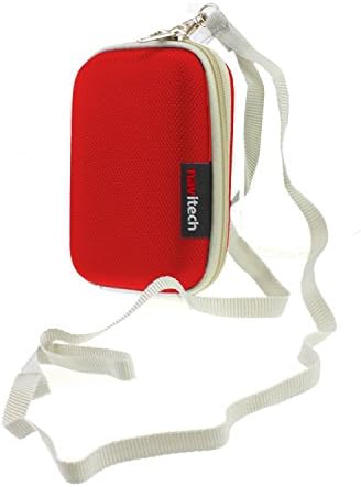 Случај за слушалки на црвената едука за емитувања на Navitech, компатибилен со Sennheiser Ambeo паметни слушалки