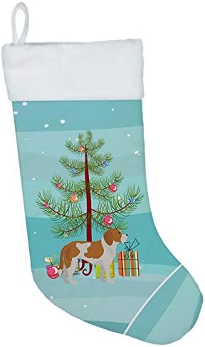 Богатства на Каролина CK3802CS Beagier #1 Божиќно дрво Божиќно порибување, камин што виси чорапи Божиќна сезона забава Декорации за семејство празници, украси за празници,